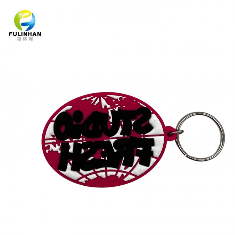 Custom Shaped PVC Rubber Keychain With Logo