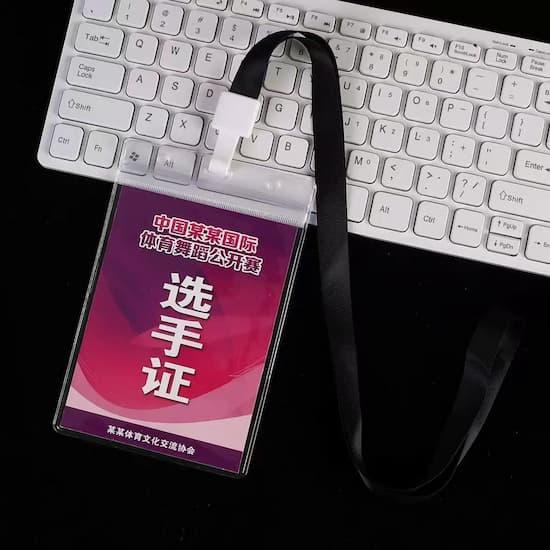 Custom Clear PVC Badge Holder with Lanyards | ID Card Holders